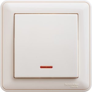 Фото Schneider Electric W59 VS610-157-28 Переключатель одноклавишный (10 А, в сборе, подсветка, скрытая установка, слоновая кость)