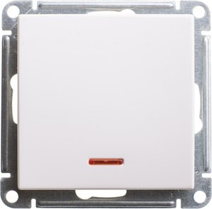 Фото Schneider Electric W59 VS610-157-1-86 Переключатель одноклавишный (10 А, под рамку, подсветка, скрытая установка, белый)