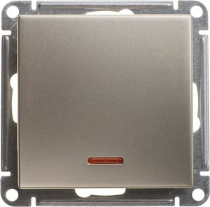 Фото Schneider Electric W59 VS610-157-4-86 Переключатель одноклавишный (10 А, под рамку, подсветка, скрытая установка, шампань)
