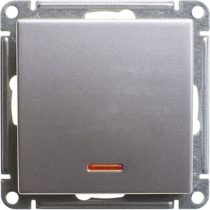 Фото Schneider Electric W59 VS610-157-5-86 Переключатель одноклавишный (10 А, под рамку, подсветка, скрытая установка, матовый хром)