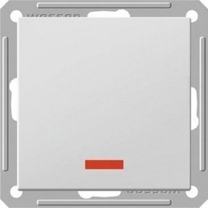Фото Schneider Electric W59 VS616-157-5-86 Переключатель одноклавишный (16 А, под рамку, подсветка, скрытая установка, матовый хром)