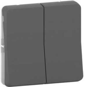 Фото Schneider Electric Mureva S MUR35019 Переключатель двухклавишный (10 А, под рамку, скрытая установка, антрацит)