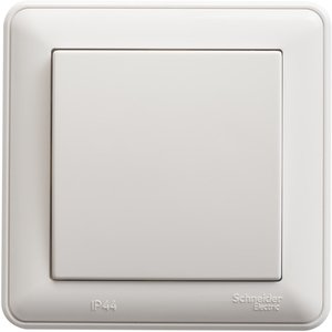 Фото Schneider Electric W59 Aqua VS616-156B-18 Переключатель одноклавишный (16 А, в сборе, IP44, скрытая установка, белый)