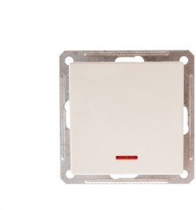 Фото Schneider Electric W59 Aqua VS616-157B-2-86 Переключатель одноклавишный (16 А, под рамку, подсветка, IP44, скрытая установка, слоновая кость)