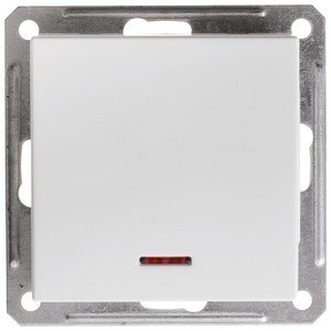 Фото Schneider Electric W59 Aqua VS616-157B-1-86 Переключатель одноклавишный (16 А, под рамку, подсветка, IP44, скрытая установка, белый)