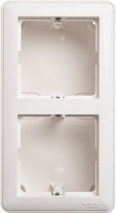 Фото Schneider Electric W59 KP-252-18 Коробка для наружного монтажа с рамкой (2-постовая, открытой установки, белая)