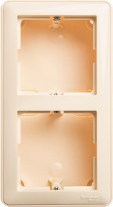 Фото Schneider Electric W59 KP-252-28 Коробка для наружного монтажа с рамкой (2-постовая, открытой установки, слоновая кость)