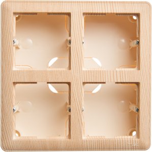 Фото Schneider Electric W59 KP-452-78 Коробка для наружного монтажа с рамкой (4-постовая, открытой установки, сосна)