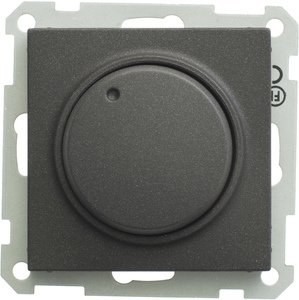 Фото Schneider Electric W59 SR-5S2-6-86 Светорегулятор поворотный (600 Вт, R+C+L, под рамку, скрытая установка, черный бархат)