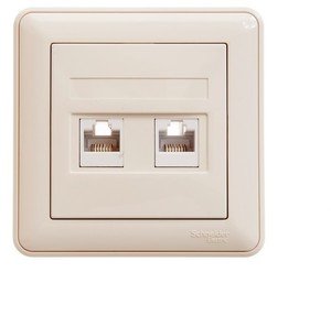 Фото Schneider Electric W59 RSI-251KK5E-28 Розетка компьютерная (2xRJ45, в сборе, скрытая установка, слоновая кость)