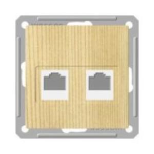 Фото Schneider Electric W59 RSI-251KK5E-7-86 Розетка компьютерная (2xRJ45, под рамку, скрытая установка, сосна)