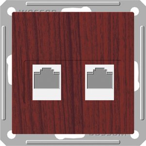 Фото Schneider Electric W59 RSI-251KK5E-9-86 Розетка компьютерная (2xRJ45, под рамку, скрытая установка, мореный дуб)