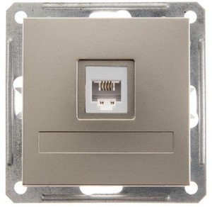 Фото Schneider Electric W59 RSI-152T-4-86 Розетка телефонная (RJ11, под рамку, скрытая установка, шампань)