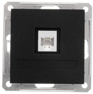 Фото Schneider Electric W59 RSI-152T-6-86 Розетка телефонная (RJ11, под рамку, скрытая установка, черный бархат)