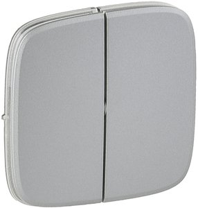 Фото Legrand Valena Allure 755027 Клавиша двойная (алюминий)
