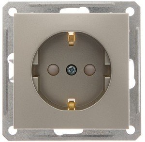 Фото Schneider Electric W59 RS16-152-4-86 Розетка с заземляющим контактом (16 А, под рамку, шторки, скрытая установка, шампань)