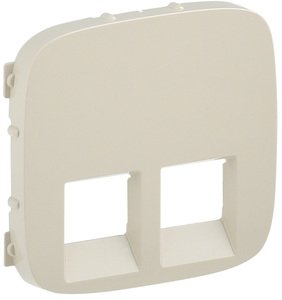 Фото Legrand Valena Allure 755425 Крышка розетки телефонной/компьютерной (2xRJ11/RJ45, белая)