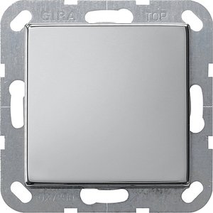 Фото Gira System55 0126605 Выключатель одноклавишный (10 А, под рамку, скрытая установка, хром)