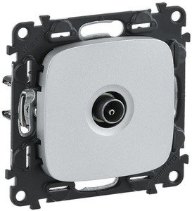 Фото Legrand Valena Allure 753960 Розетка телевизионная (TV, под рамку, скрытая установка, алюминий)