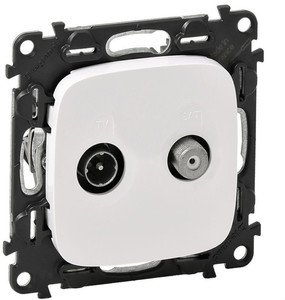Фото Legrand Valena Allure 753758 Розетка телевизионная (TV+SAT, под рамку, скрытая установка, белая)
