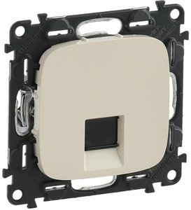 Фото Legrand Valena Allure 753842 Розетка компьютерная (RJ45, cat.6, под рамку, скрытая установка, слоновая кость)