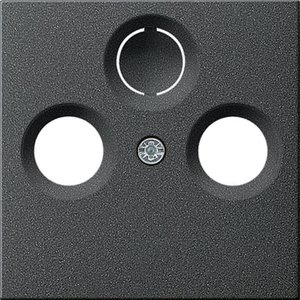 Фото Gira System55 086928 Крышка розетки телевизионной (TV+Radio+(SAT), антрацит)