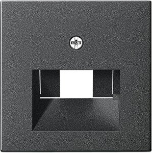 Фото Gira System55 027028 Крышка розетки информационной (RJ11/RJ45, UAE/IAE, антрацит)
