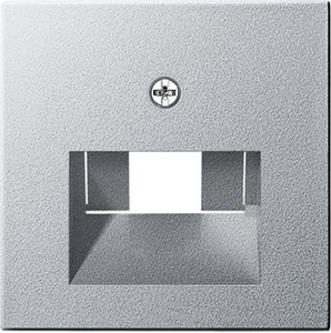 Фото Gira System55 027026 Крышка розетки информационной (RJ11/RJ45, UAE/IAE, алюминий)
