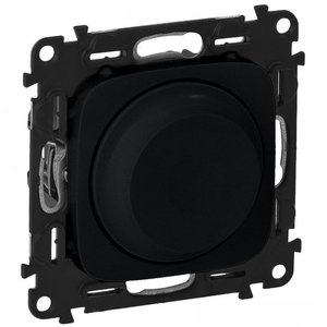 Фото Legrand Valena Allure 752980 Светорегулятор роторный (300 Вт, R+L+C, под рамку, скрытая установка, антрацит)