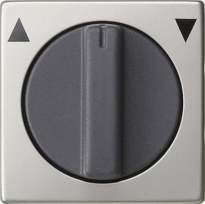 Фото Gira System55 0666600 Крышка для поворотного выключателя и таймера (сталь)