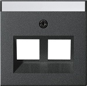 Фото Gira System55 264028 Крышка розетки компьютерной (RJ45, надпись, антрацит)