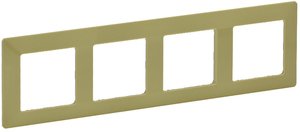 Фото Legrand Valena Life 754084 Рамка 4-постовая (универсальная, лайм)