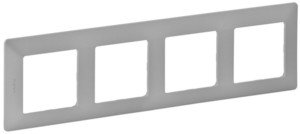 Фото Legrand Valena Life 754134 Рамка 4-постовая (универсальная, алюминий)