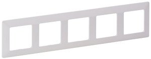 Фото Legrand Valena Life 754005 Рамка 5-постовая (универсальная, белая)