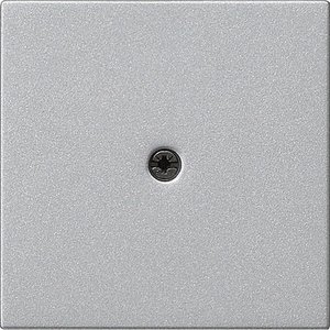 Фото Gira System55 027426 Крышка для вывода кабеля (алюминий)
