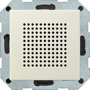 Фото Gira System55 228201 Динамик радиоприемника (RDS, под рамку, скрытая установка, кремовый глянцевый)