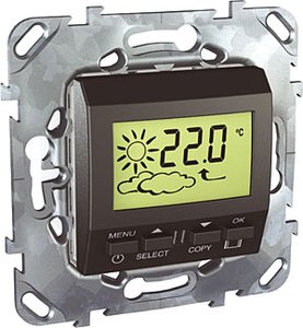 Фото Schneider Electric Unica Top MGU5.546.12ZD Метеостанция (под рамку, скрытая установка, графит)