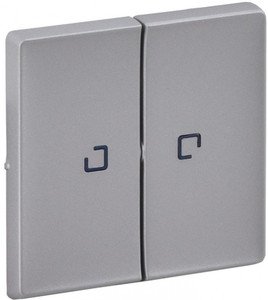 Фото Legrand Valena Life 755222 Клавиша двойная (линза, алюминий)