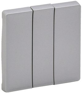 Фото Legrand Valena Life 755032 Клавиша тройная (алюминий)