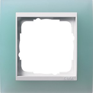 Фото Gira Event 0211395 Рамка 1-постовая (салатовый/белый глянцевый)