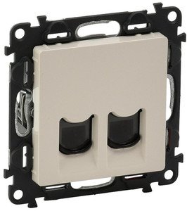Фото Legrand Valena Life 753239 Розетка телефонная (RJ11, под рамку, скрытая установка, слоновая кость)