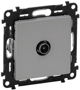 Фото Legrand Valena Life 753661 Розетка телевизионная проходная (TV, под рамку, скрытая установка, алюминий)