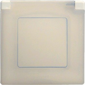Фото Legrand Etika 672560 Рамка 1-постовая с крышкой (IP44, горизонтальная, слоновая кость)