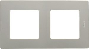 Фото Legrand Etika 672522 Рамка 2-постовая (светлая галька)