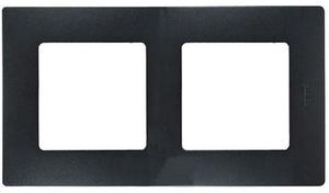 Фото Legrand Etika 672582 Рамка 2-постовая (антрацит)