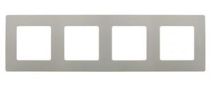 Фото Legrand Etika 672524 Рамка 4-постовая (светлая галька)