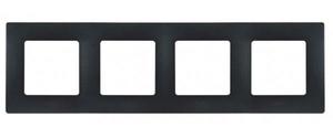 Фото Legrand Etika 672584 Рамка 4-постовая (антрацит)