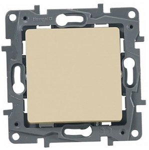 Фото Legrand Etika 672301 Выключатель одноклавишный (10 А, под рамку, скрытая установка, слоновая кость)