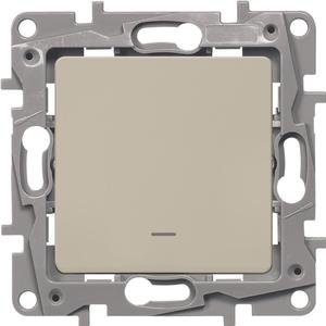 Фото Legrand Etika 672315 Переключатель одноклавишный (10 А, под рамку, подсветка, скрытая установка, слоновая кость)