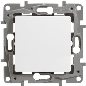 Фото Legrand Etika 672214 Выключатель кнопочный без фиксации (6 А, под рамку, скрытая установка, белый)